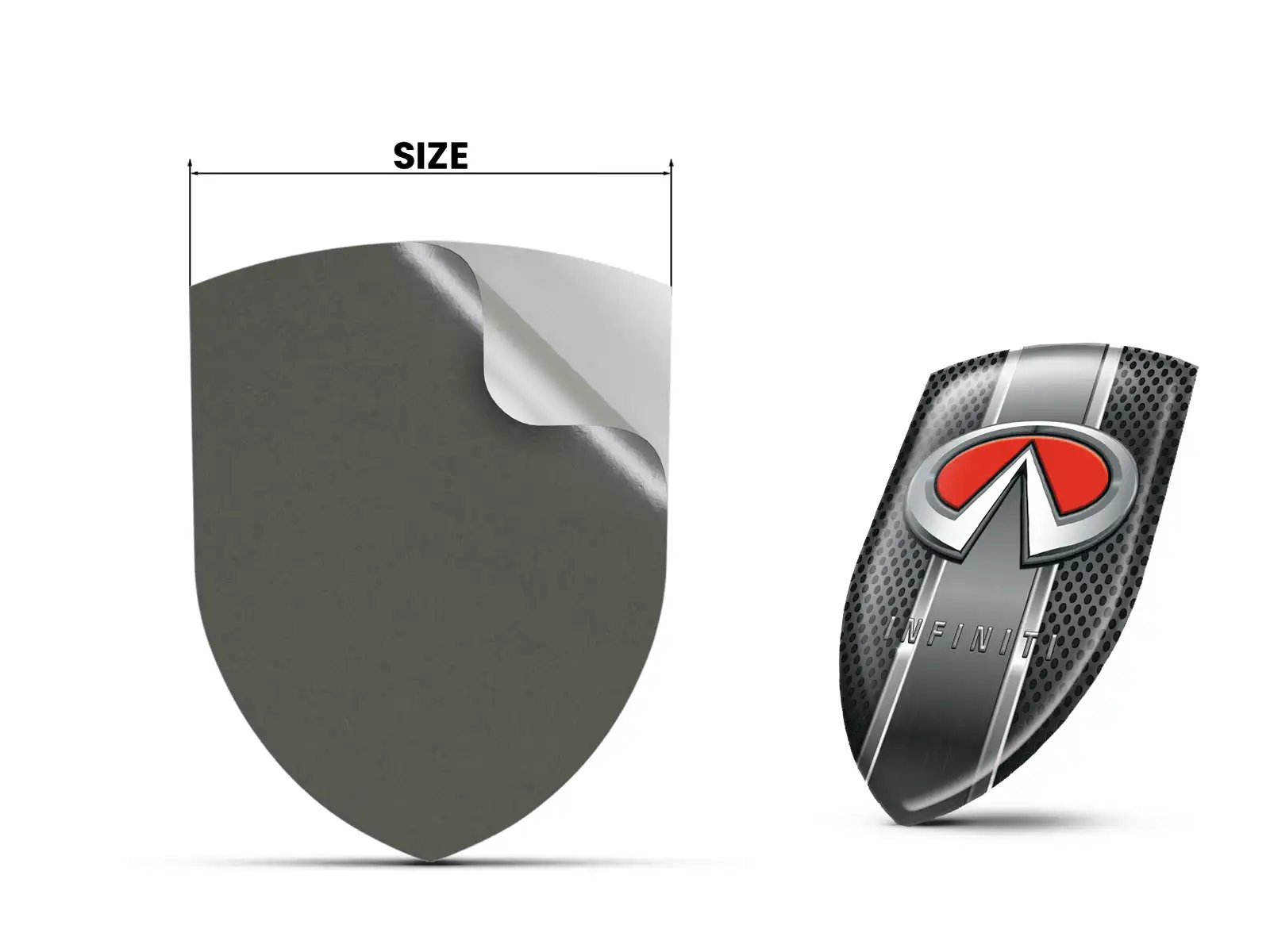 Infiniti Pegatina Silicona Diseño Premium Insignias Cúpula Elegante